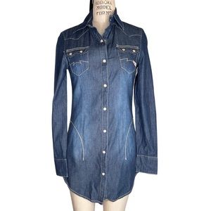 Parasuco western denim jean shirt XS
